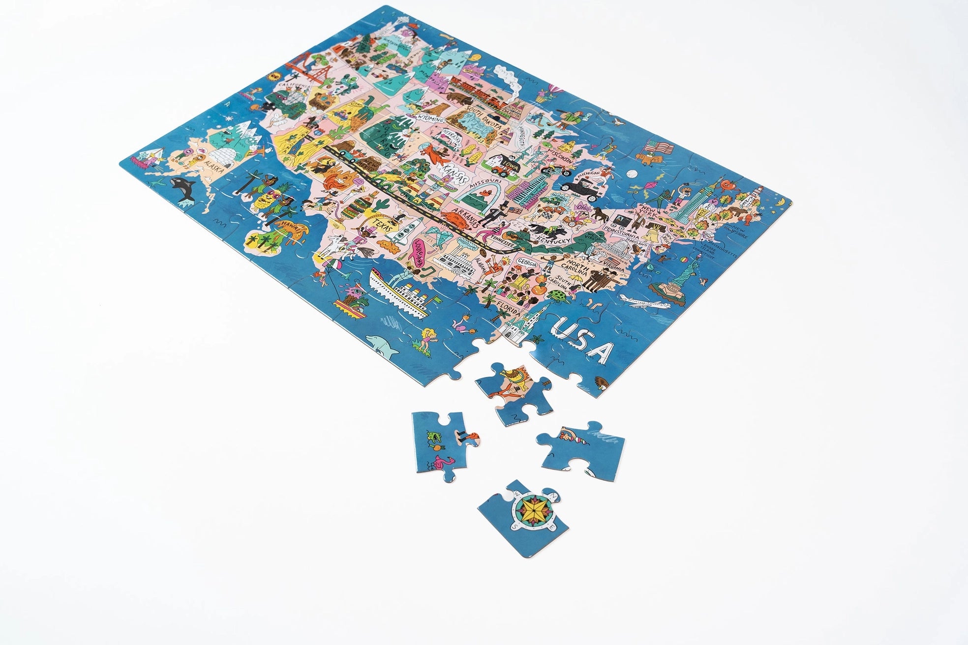 See the USA! Puzzle - 100 large pieces by Nolja Play