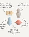 Space Mold Free Bath Play Set by Mushie