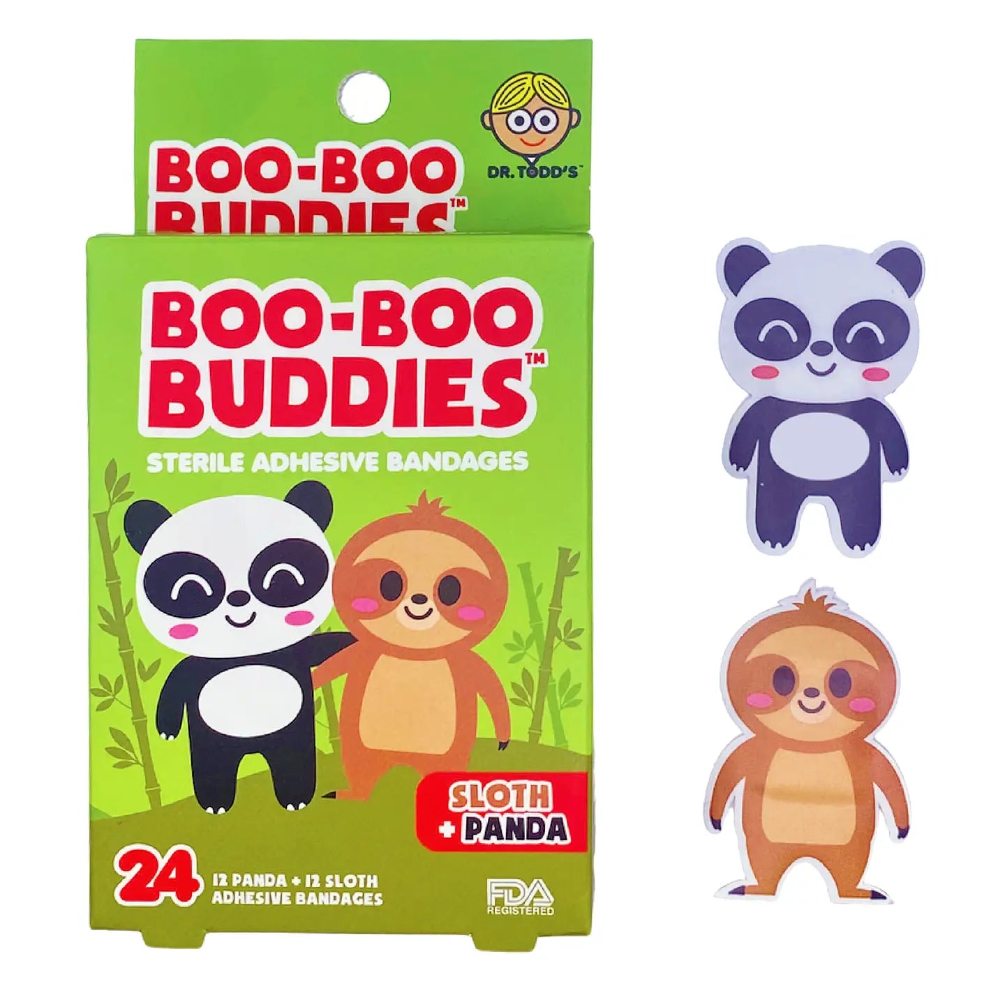 Sloth and Panda Bandages by Boo-Boo Buddies