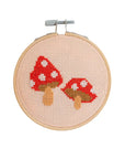 Red Toadstool Cross Stitch Kit by Cotton Clara