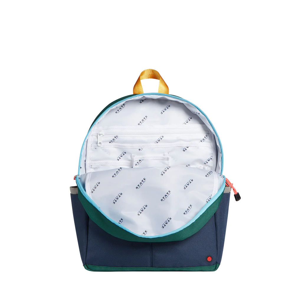 Green Navy Kane Kids Travel Backpack by State