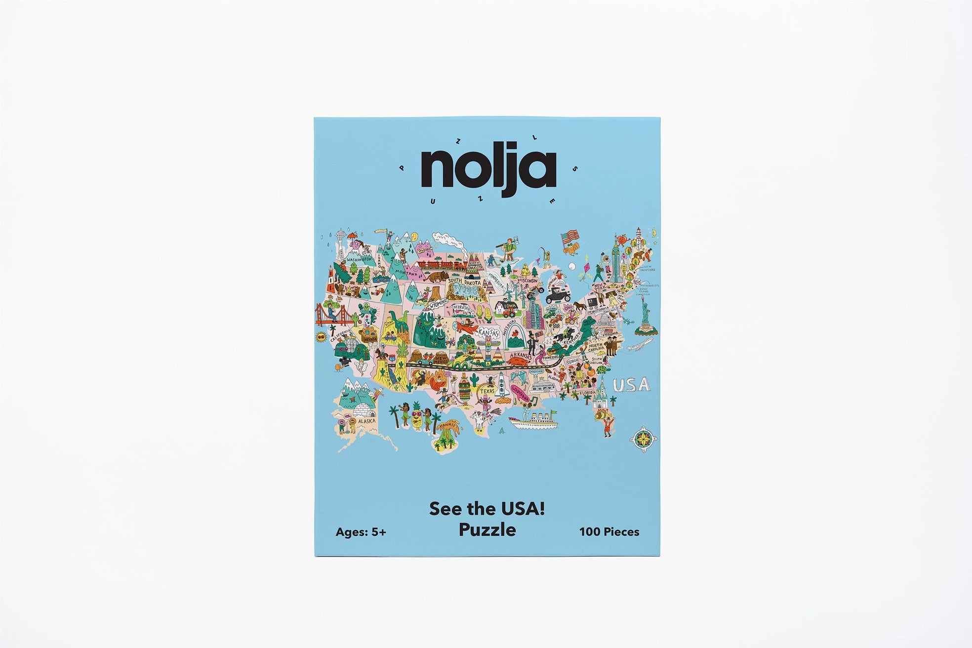 See the USA! Puzzle - 100 large pieces by Nolja Play