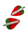 Strawberry Alligator Hair Clip Set by Jenny Lemons