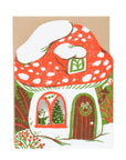 Merry Mushroom House Card By Phoebe Wahl