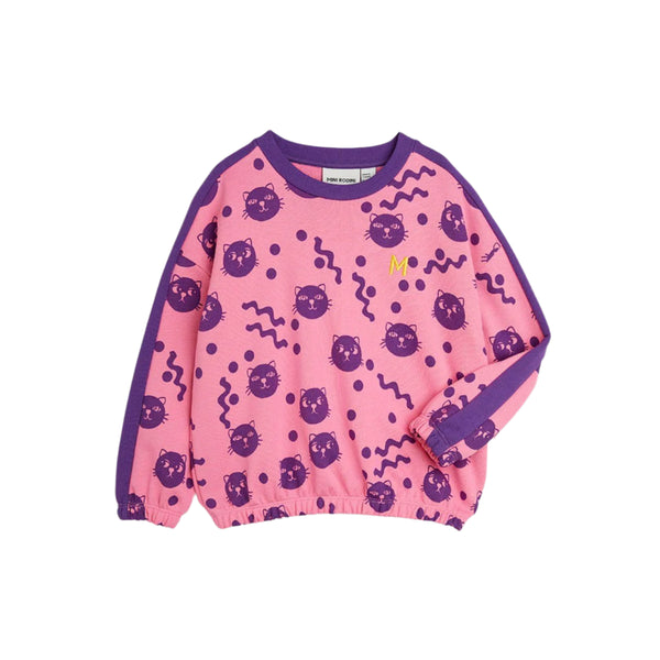 SALE Squiggly Cats Sweatshirt-Pink by Mini Rodini – Mochi Kids