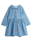 Mini Hearts Denim Dress by Mini Rodini
