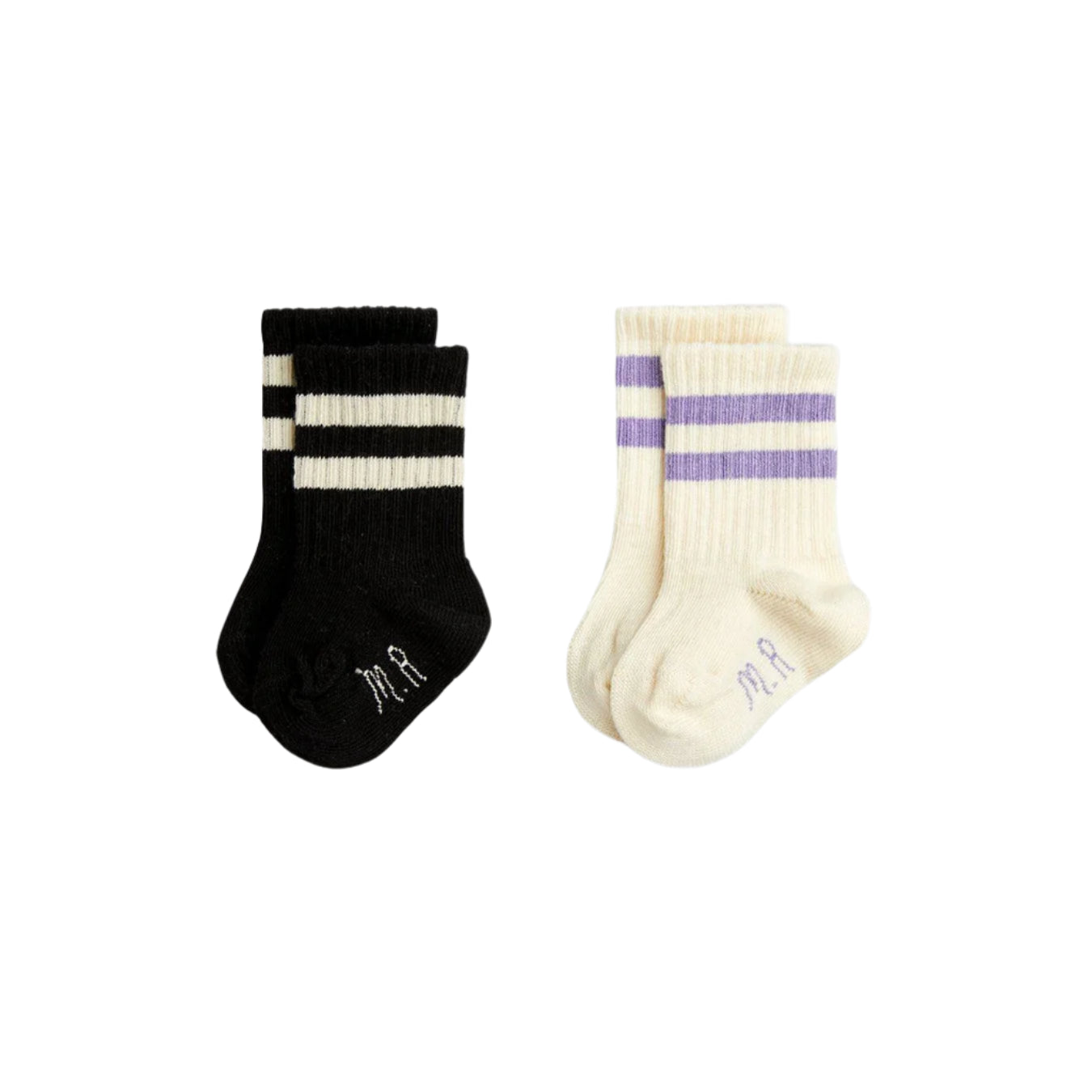 2-Pack Stripe Baby Socks by Mini Rodini