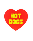 Hot Dogs Heart Sticker by The Silver Spider