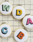 Drop Shadow Alphabet Cross Stitch Kit by Cotton Clara