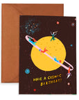 That Cosmic Feeling Birthday Card by Carolyn Suzuki
