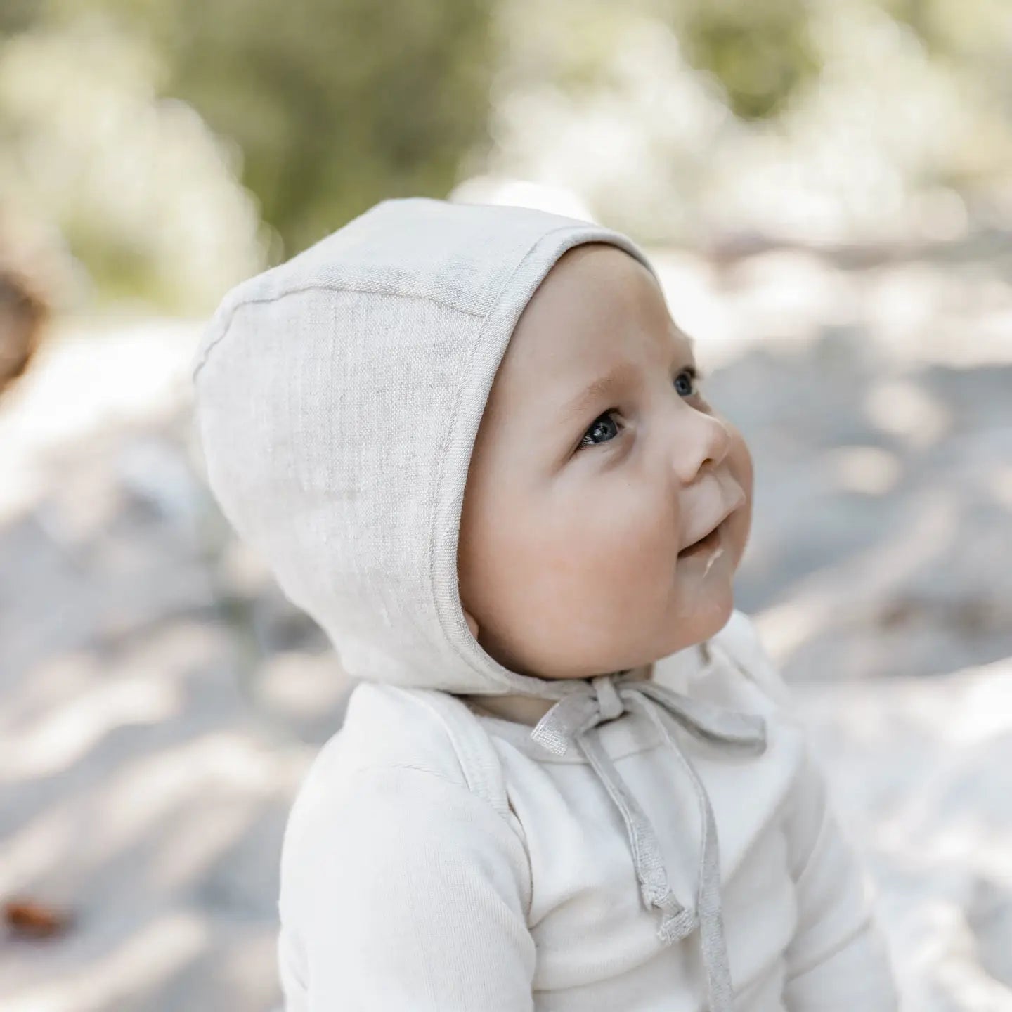 SALE Sand Linen Cotton Lined Bonnet by Briar Baby