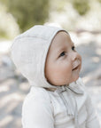 SALE Sand Linen Cotton Lined Bonnet by Briar Baby