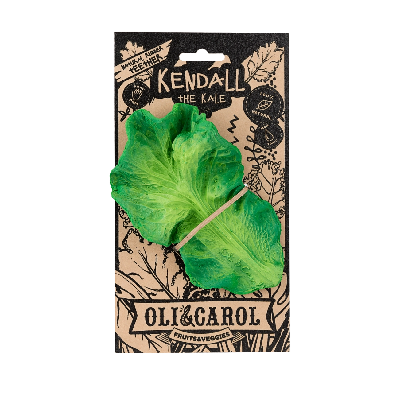 Kendall the Kale Teething Toy by Oli and Carol