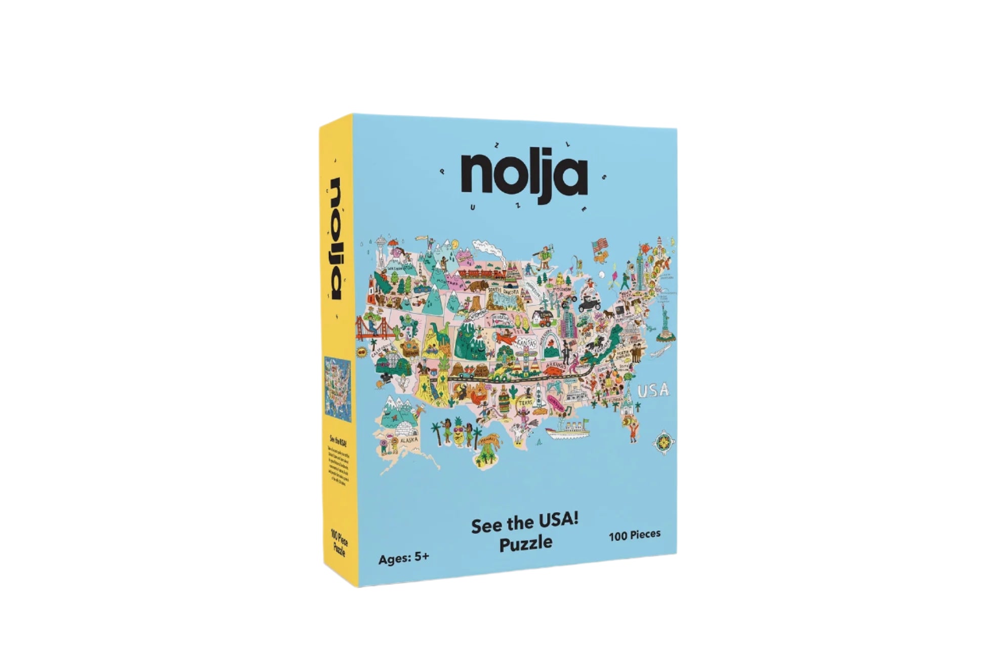 See the USA! Puzzle - 100 large pieces by Nolja Play