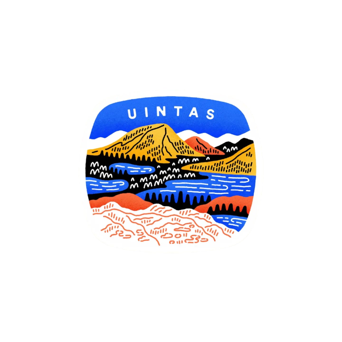 Uinta Mountains Sticker by Goodnight Pine