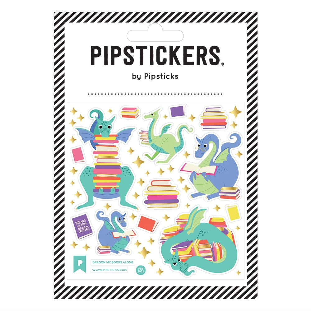 Dragon My Books Along Stickers by Pipsticks