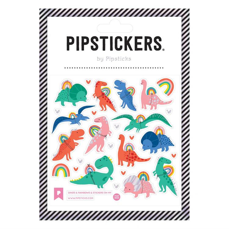 Dinos & Rainbows &, Oh My Stickers by Pipsticks