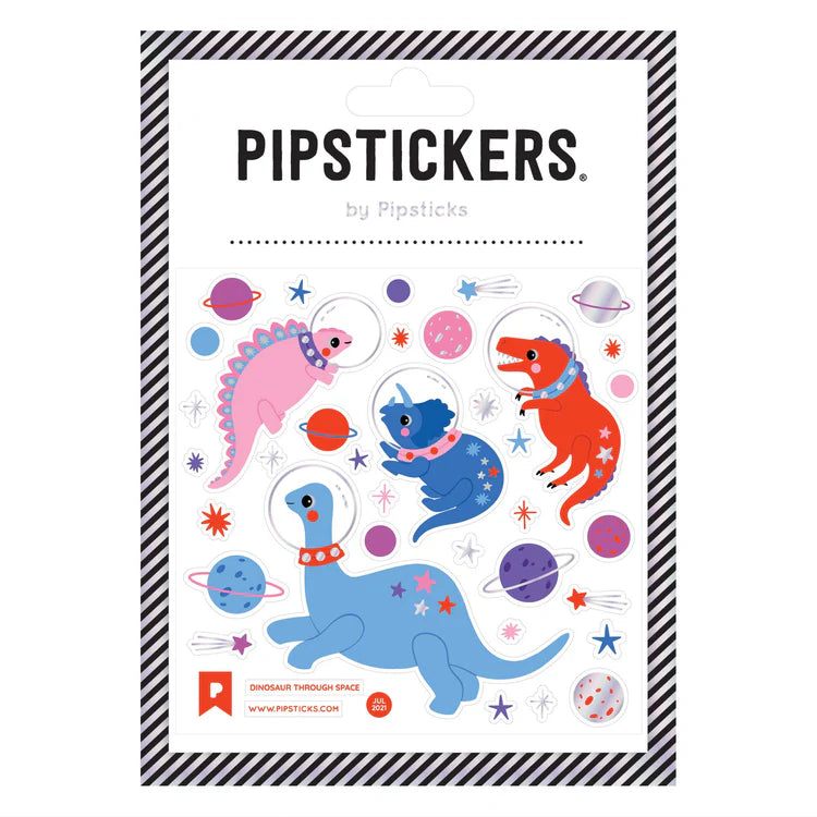Dinosaur Through Space Stickers by Pipsticks