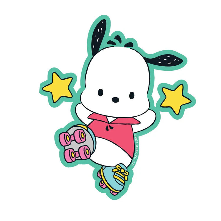 Pochacco Roller Skate Vinyl Sticker by Pipsticks