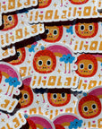 Hola Holographic Sticker by Yayitzel