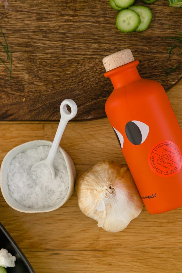 Extra Virgin Olive Oil with Chili by Yiayia and Friends