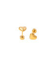 Bubble Heart Stud Earrings