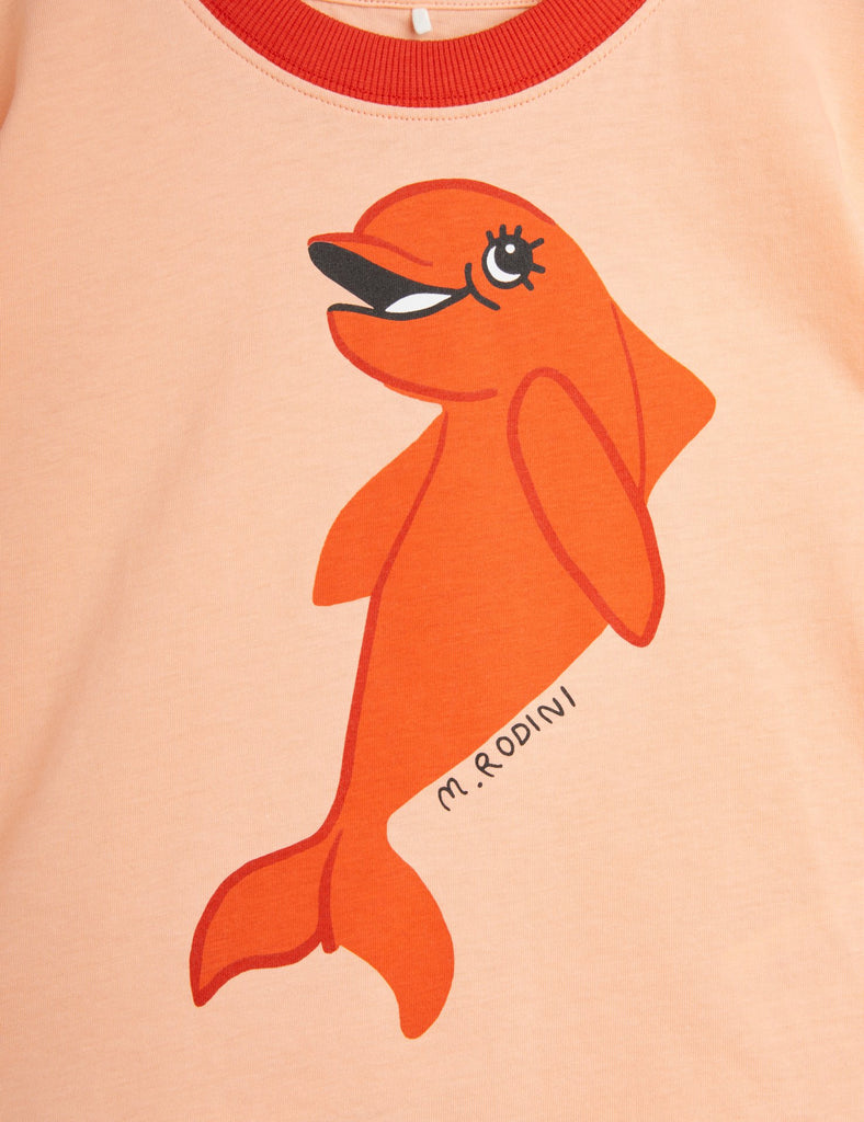 Red Dolphin T-Shirt by Mini Rodini