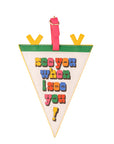 Getaway Shaped Luggage Tag - Pennant