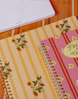 Floral Stripe Large Notebook by ban.dō