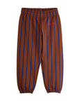 Vertical Stripe Sweatpants -  Brown by Mini Rodini