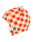Gingham Fleece Baby Hat by Mini Rodini