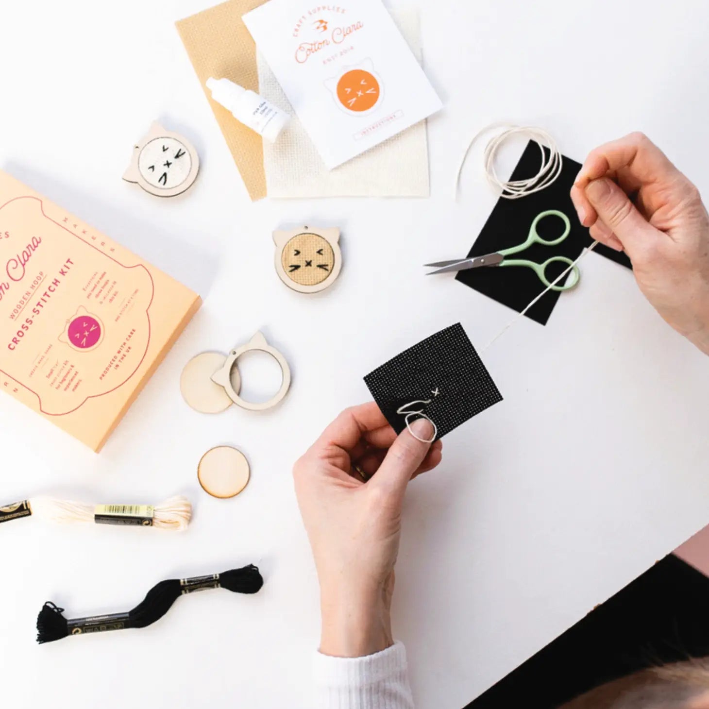 Mini Cats Cross Stitch Kit by Cotton Clara