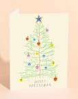 Happy Tree Holiday Card by Carolyn Suzuki