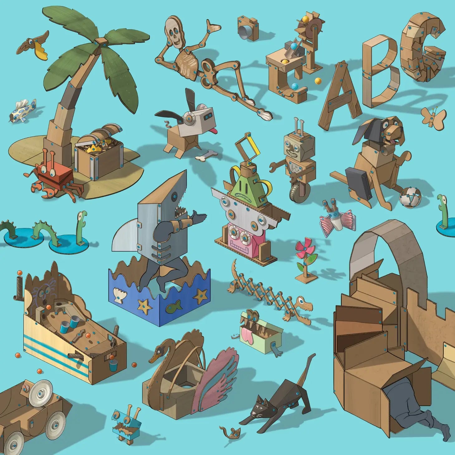 EXPLORE Cardboard Construction Kit by Makedo USA