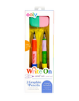 Write On: Graphite Pencils + Eraser (3 Pc Set)