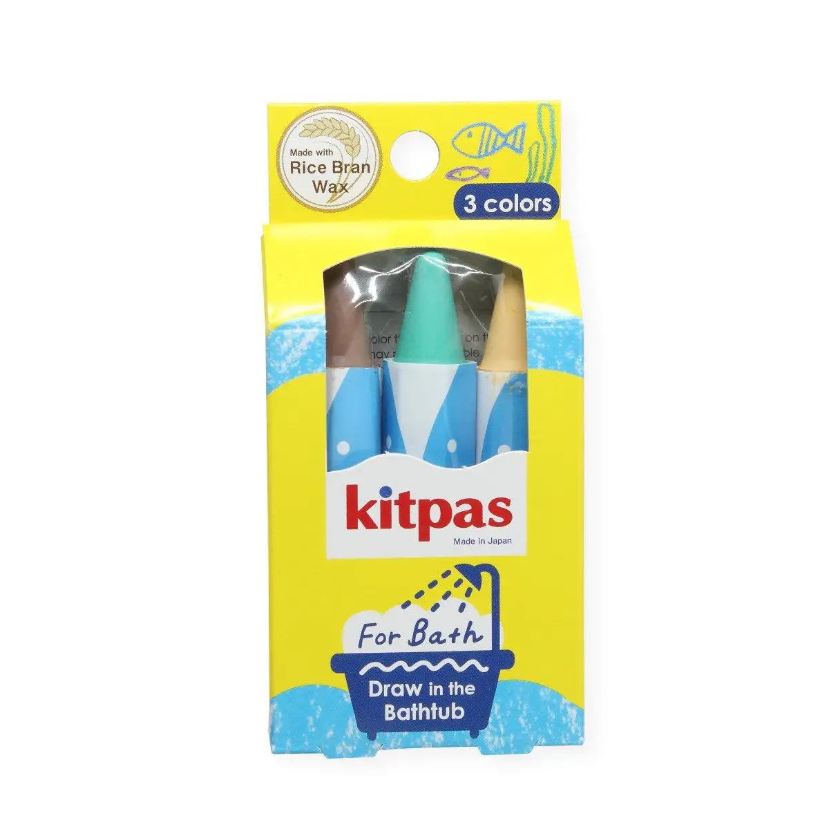 3-Pack Rice Wax Bath Crayon-Turtle by Kitpas