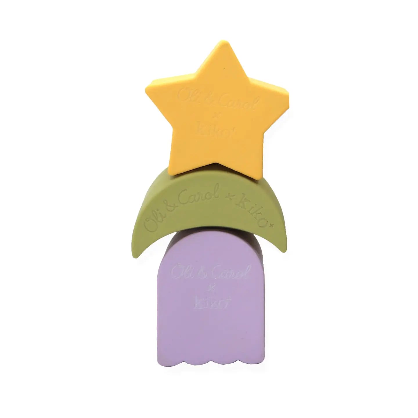 Kiko X Oli & Carol 3 Geometric Figures Baby Stacking Toy Blocks - Star Set by Kiko+gg