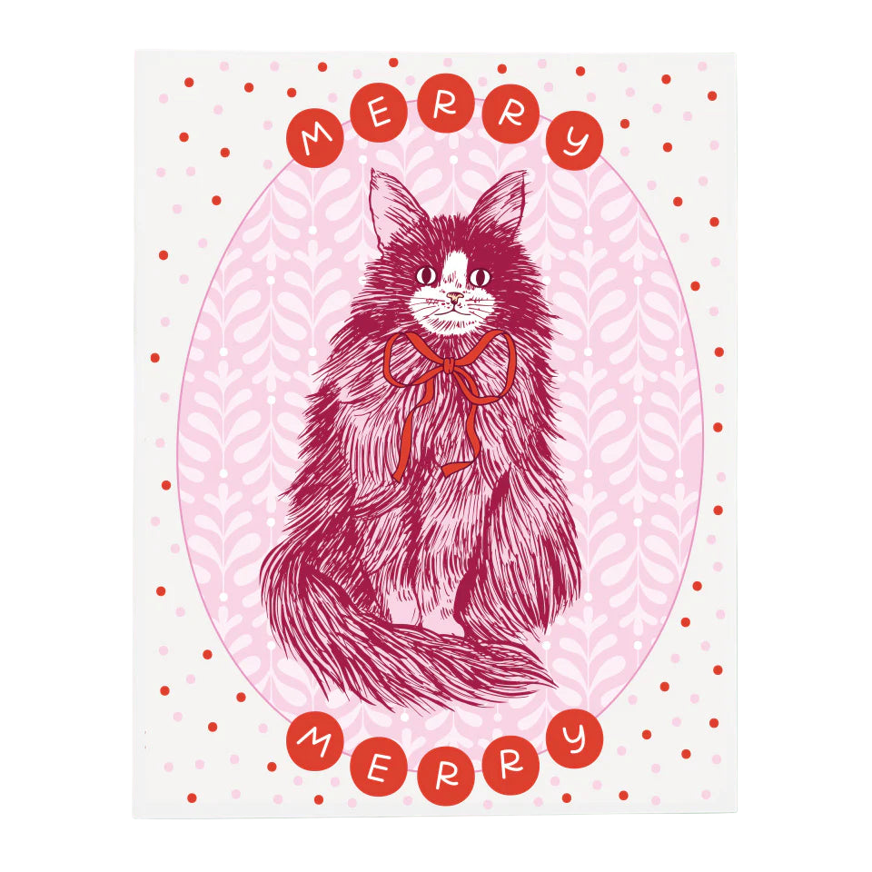Merry Cat Holiday Card by The Good Twin