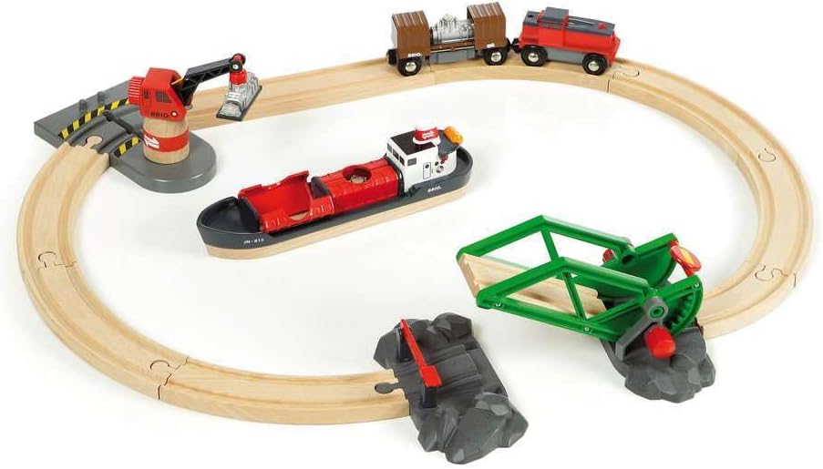 BRIO 木製レールセット Cargo Harbour Set Cargo Harbour Set – Mochi Kids