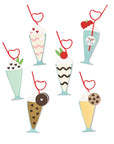 Milkshakes with Straws Valentine Card Kit by Paper Source