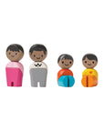 Black Wooden Doll Family