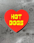 Hot Dogs Heart Sticker by The Silver Spider