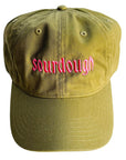 Green hat with SOURDOUGH embroidered red on front.