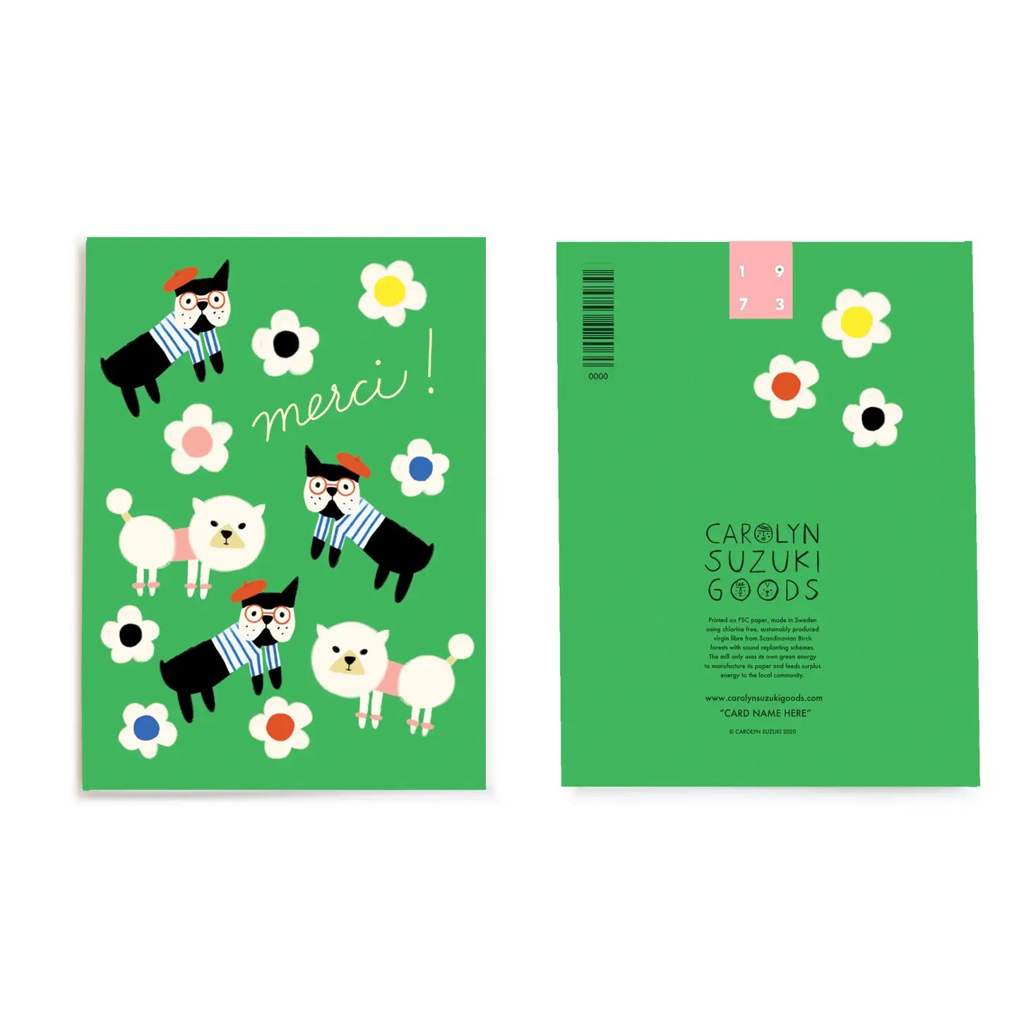 Merci Beaucoup - Thank You Card by Carolyn Suzuki