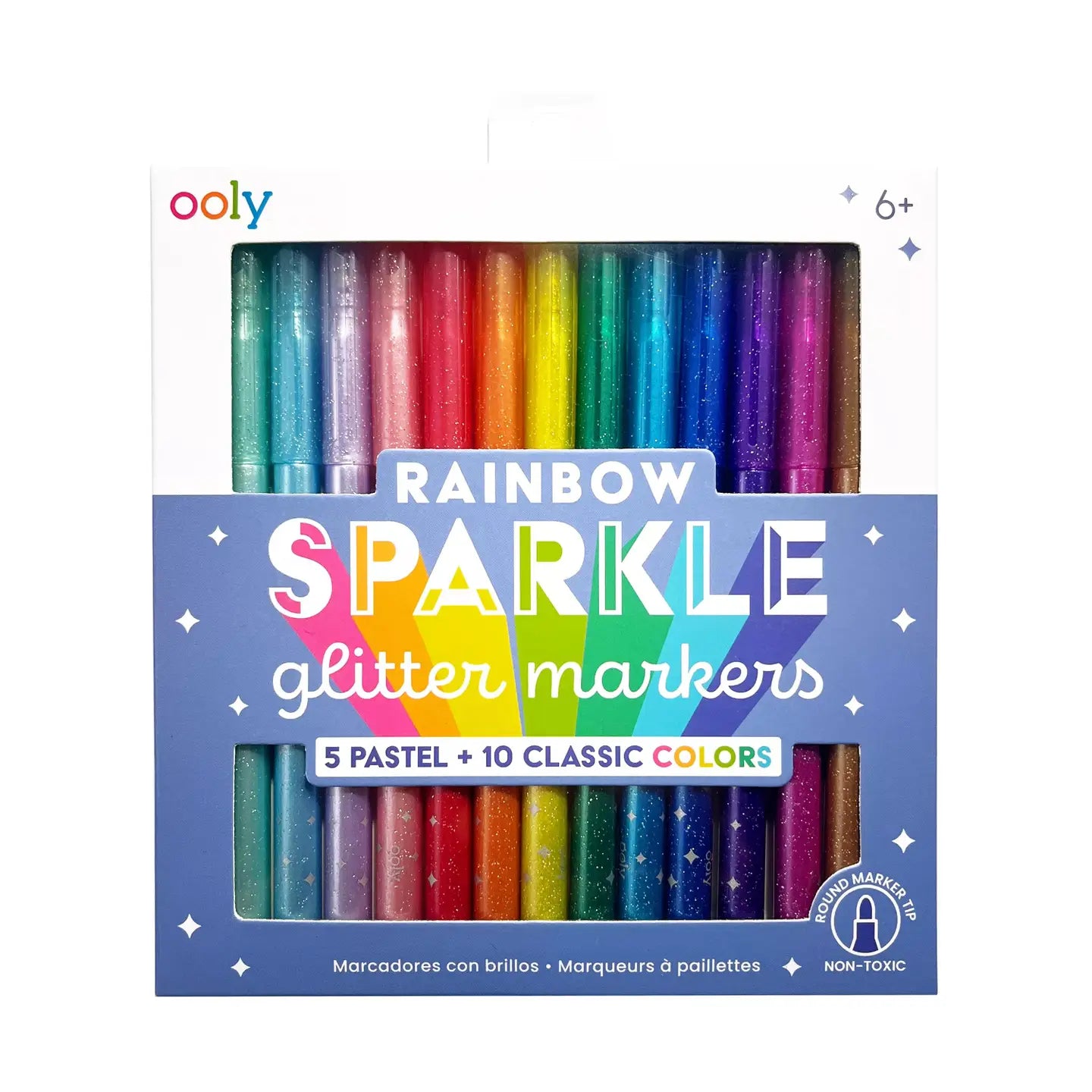 Rainbow Sparkle Glitter Markers by Ooly