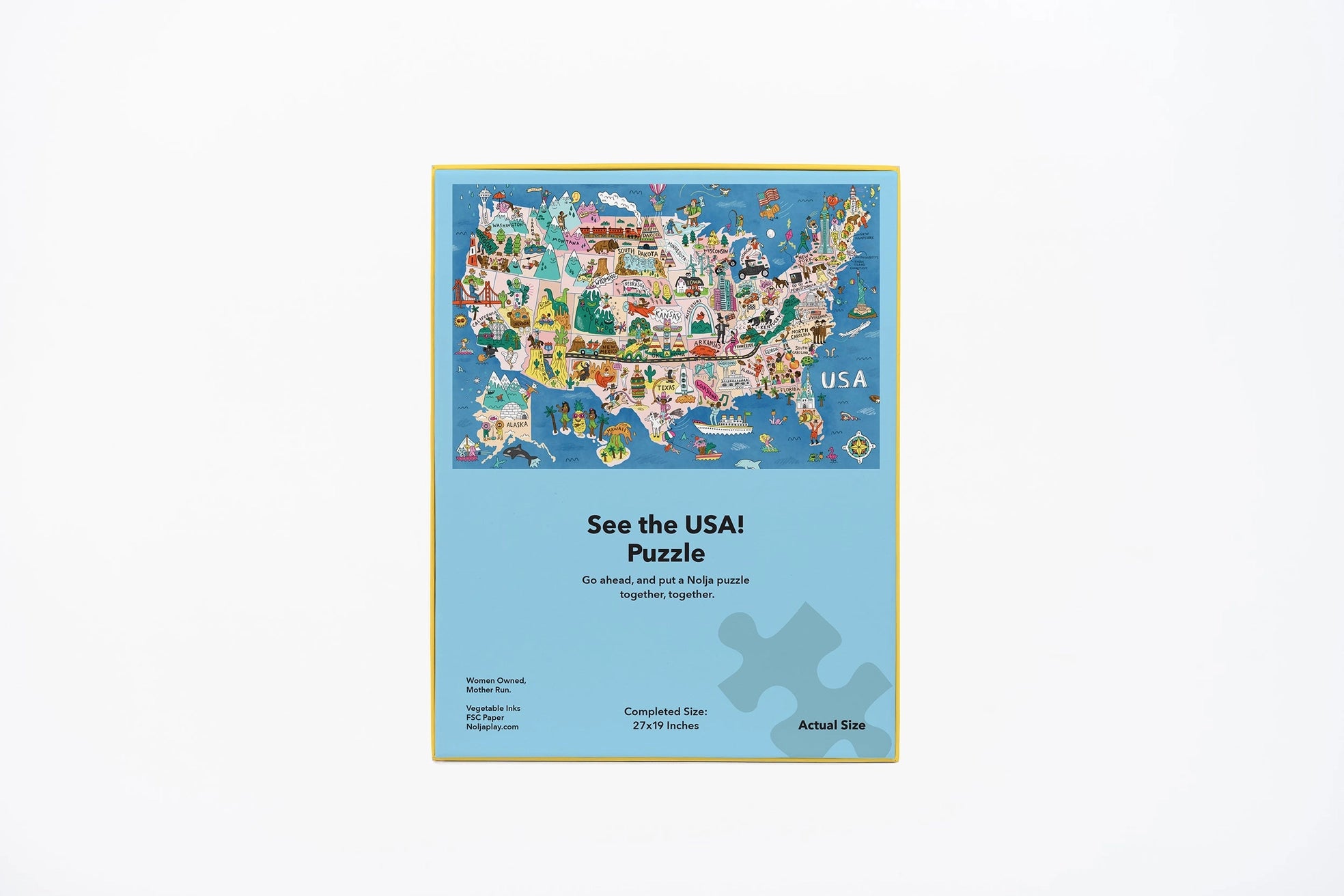 See the USA! Puzzle - 100 large pieces by Nolja Play