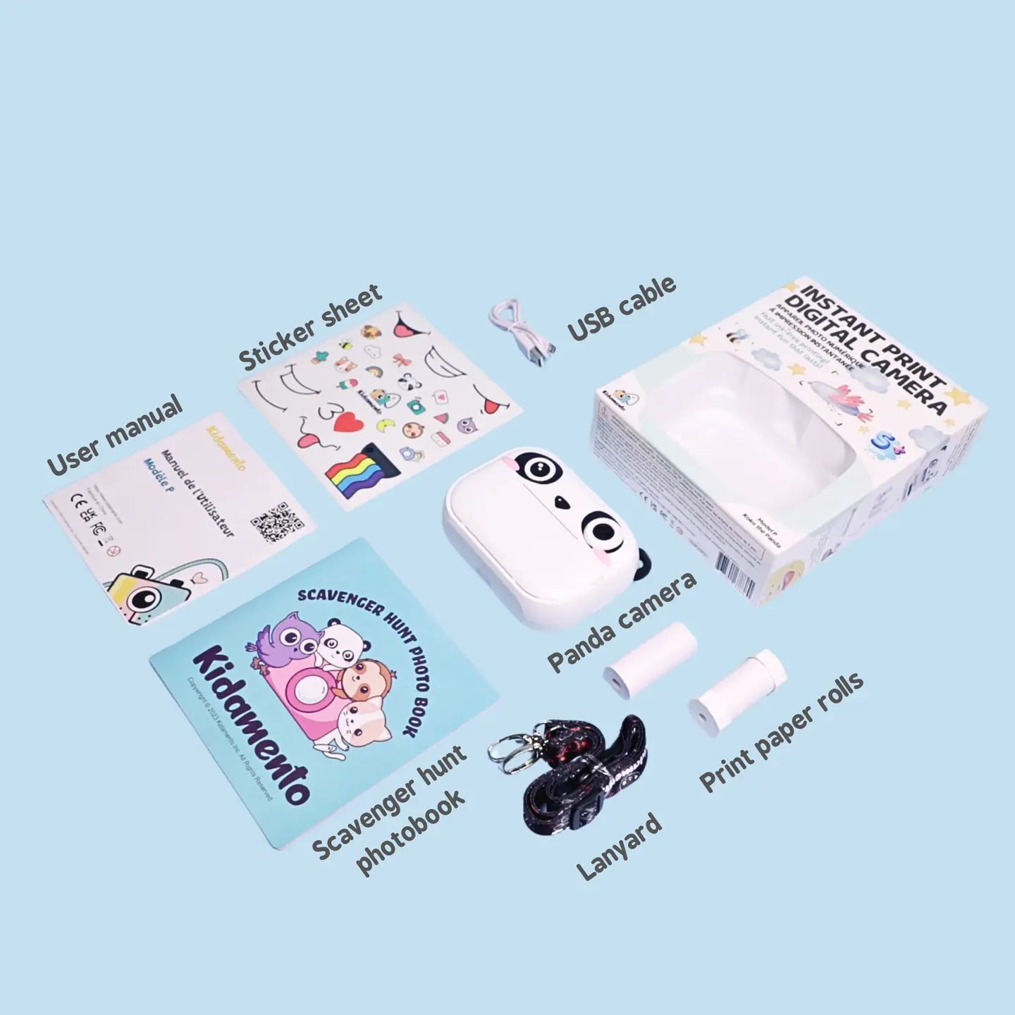 Koko the Panda Instant Print Kids Camera by Kidamento