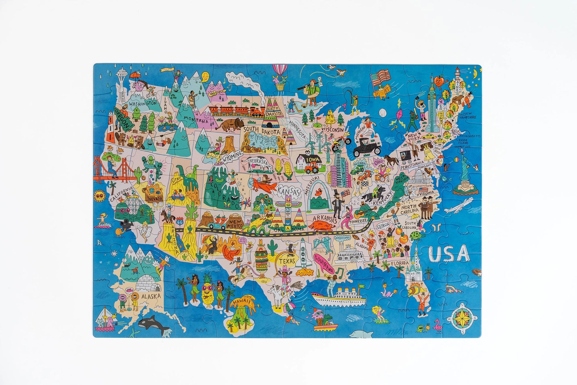 See the USA! Puzzle - 100 large pieces by Nolja Play