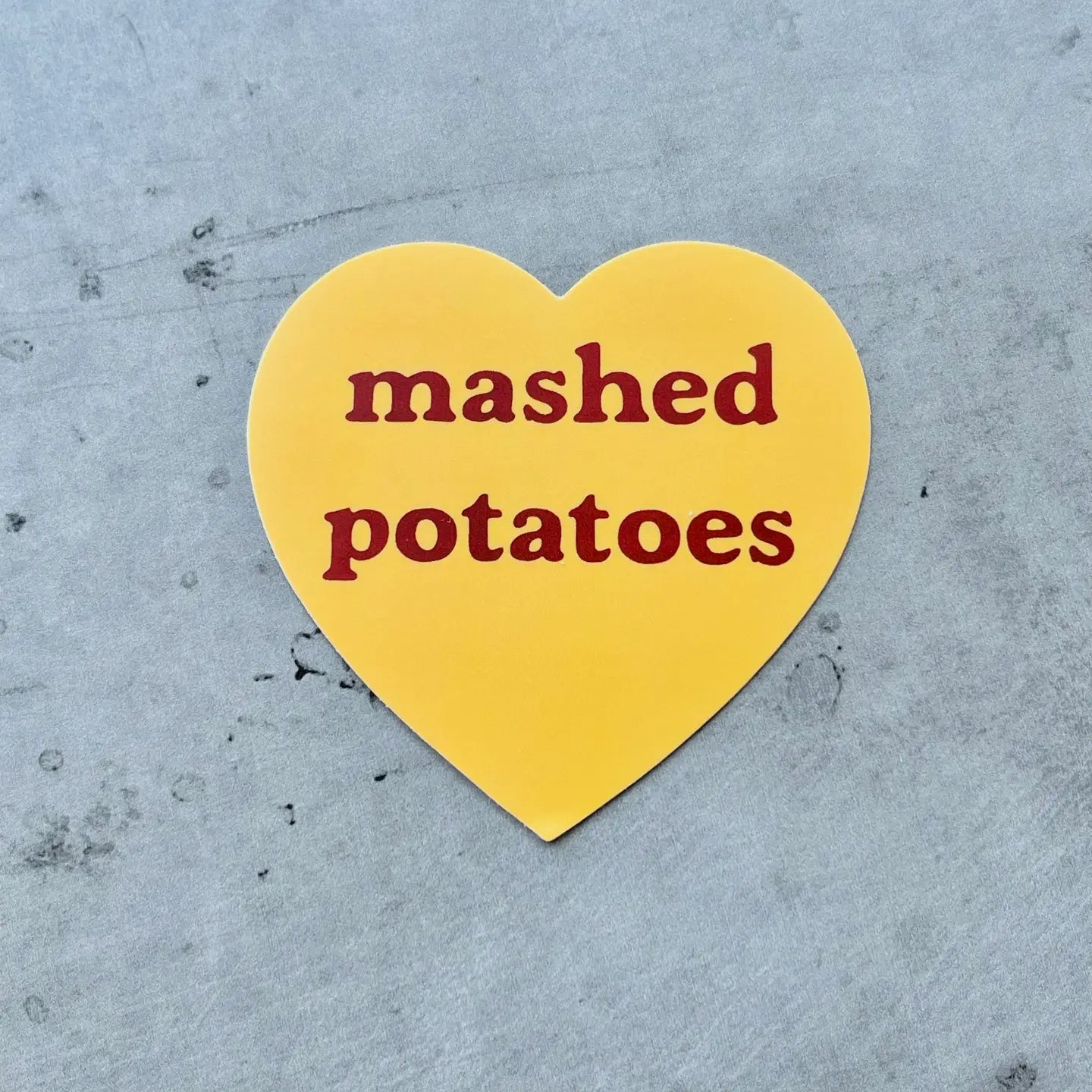 Mashed Potatoes Heart Sticker by The Silver Spider