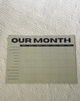Our Month Planner Pad by Sonderhaus